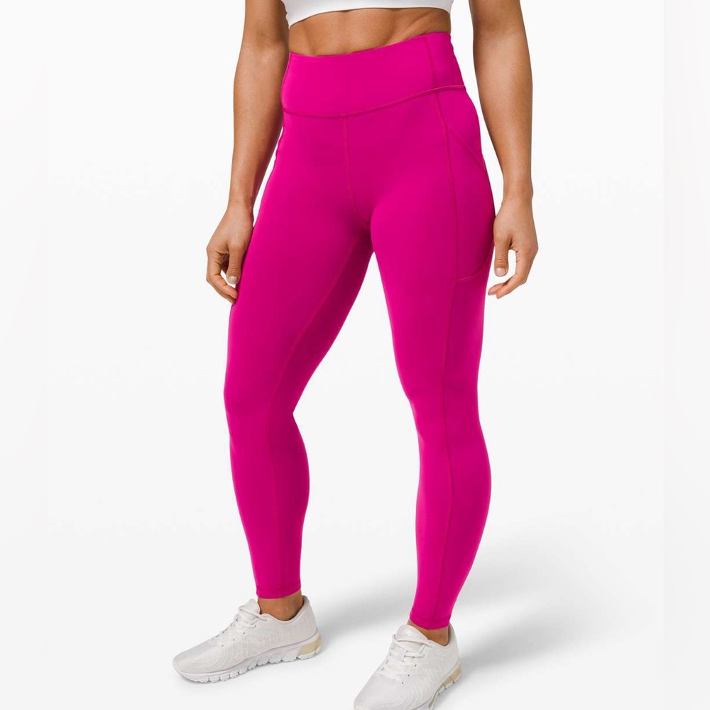 Lululemon Ripened Raspberry Leggings 28 in Inseam with Pockets